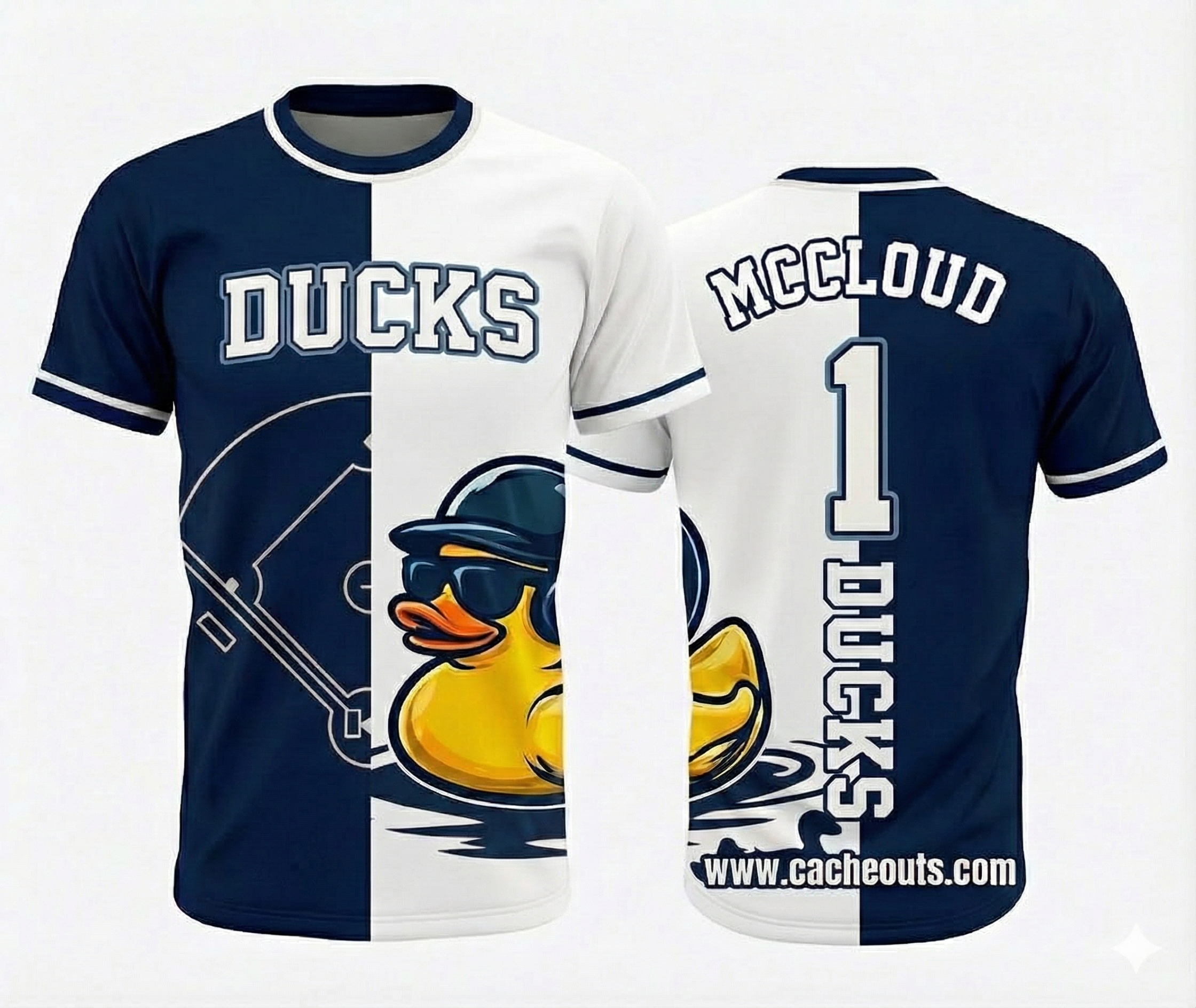 Ducks jersey white navy